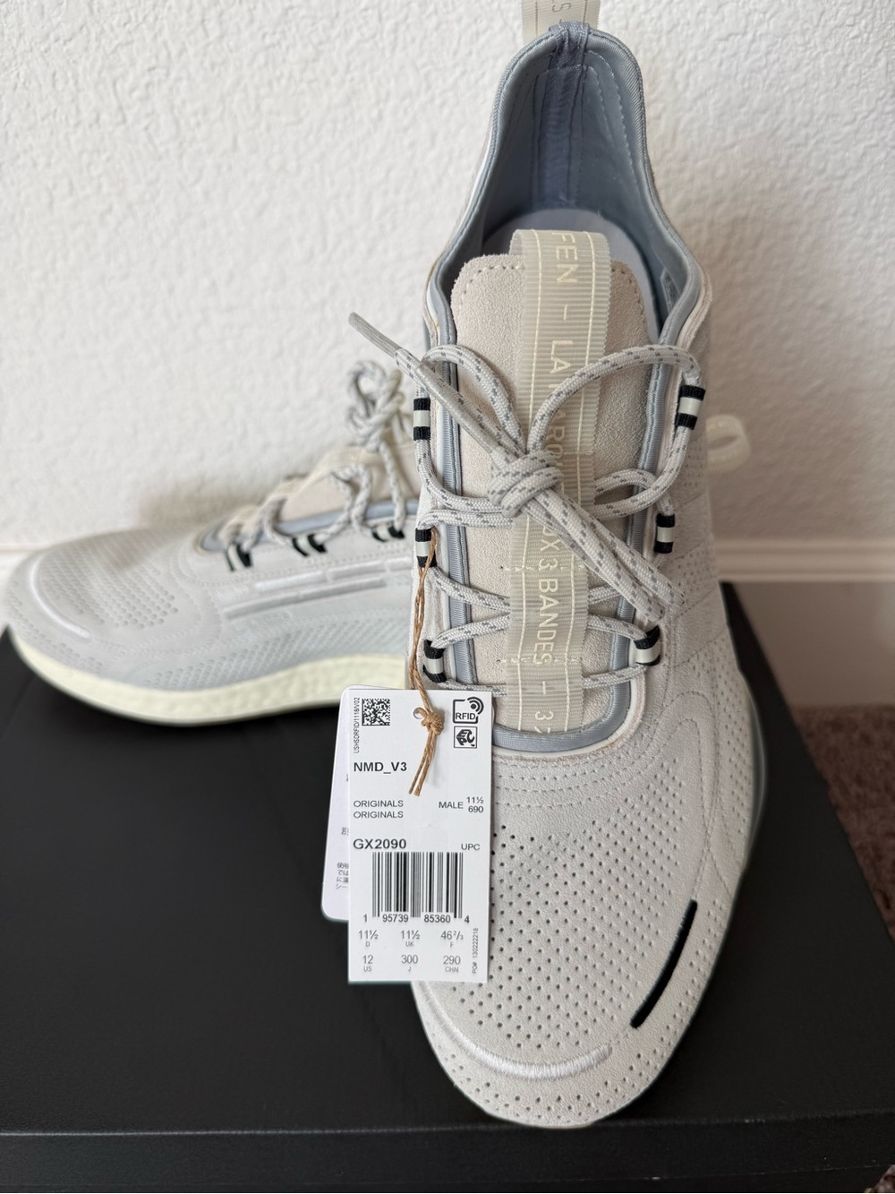 adidas NMD_V3 Men's Cream/Light Gray Running Sneakers